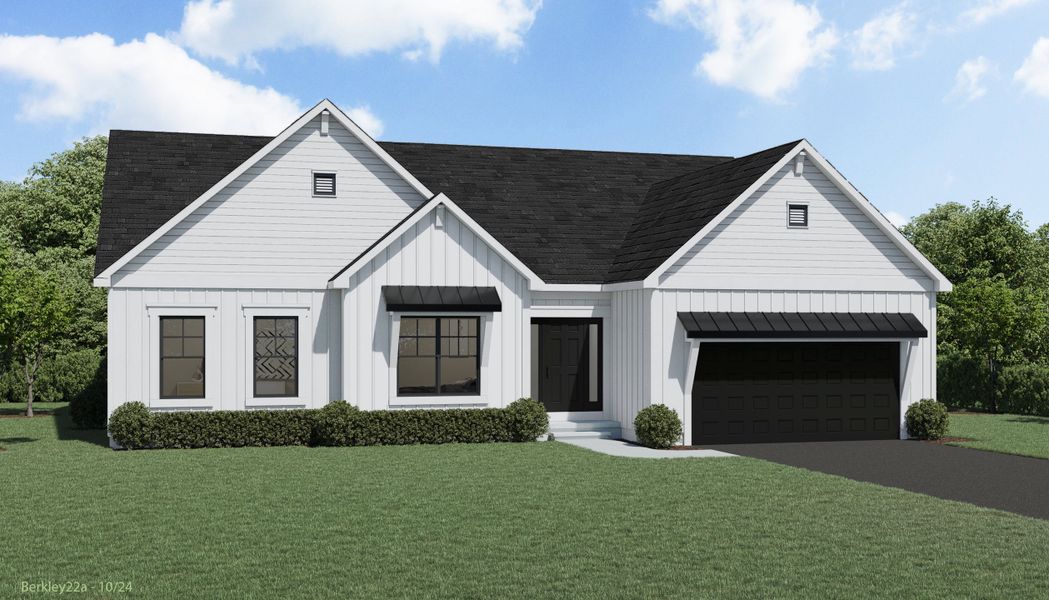 Representative exterior photo of a completed home built from the The Berkley by Forbes Capretto Homes in Cannon Woods, Clarence, NY (Image 9).