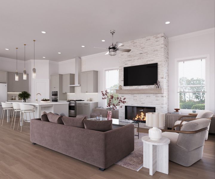 Aldridge - Interior Rendering - Living Area