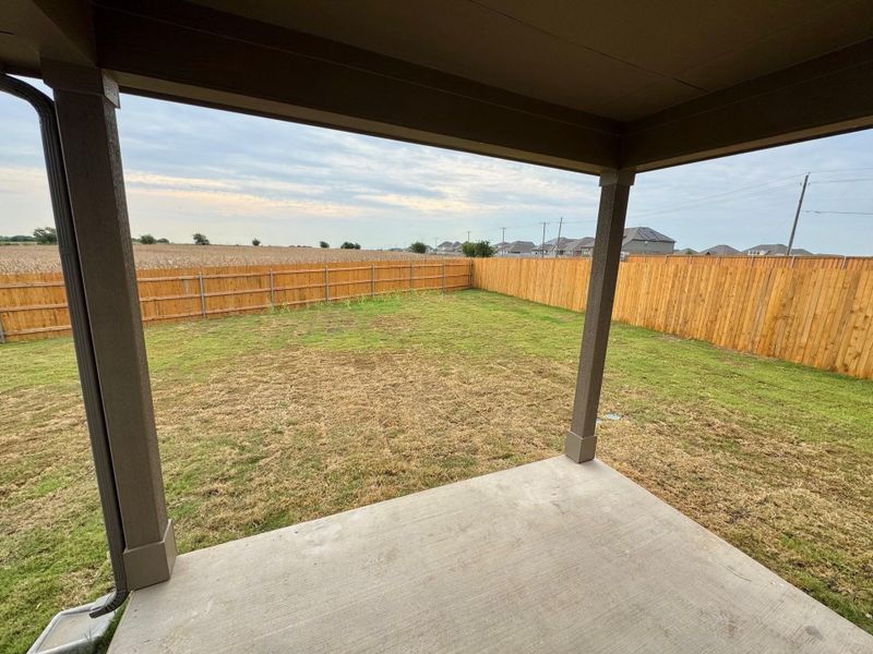 Exterior details and patio area of a home in Prairie Winds, Hutto (Image 2). Exterior details and patio area of a home in Prairie Winds, Hutto (Image 2).