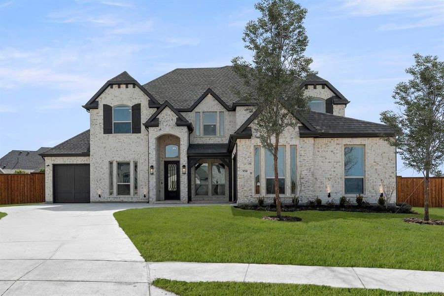 Front exterior of a new home in Cambridge Estates - Harwood, Prosper, TX, highlighting curb appeal (Image 22).