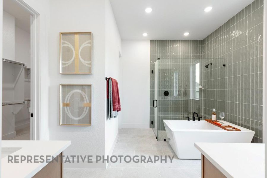 Furnished interior view inside a new home in COLTON: 60ft. lots, Todd Mission (Image 9).