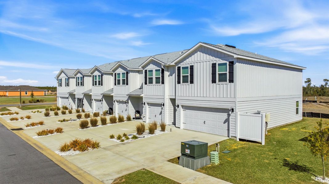 Representative exterior photo of a completed home built from the Sabal Exterior by D.R. Horton in Salt Creek at Mexico Beach, Mexico Beach, FL (Image 16). Representative exterior photo of a completed home built from the Sabal Exterior by D.R. Horton in Salt Creek at Mexico Beach, Mexico Beach, FL (Image 16).