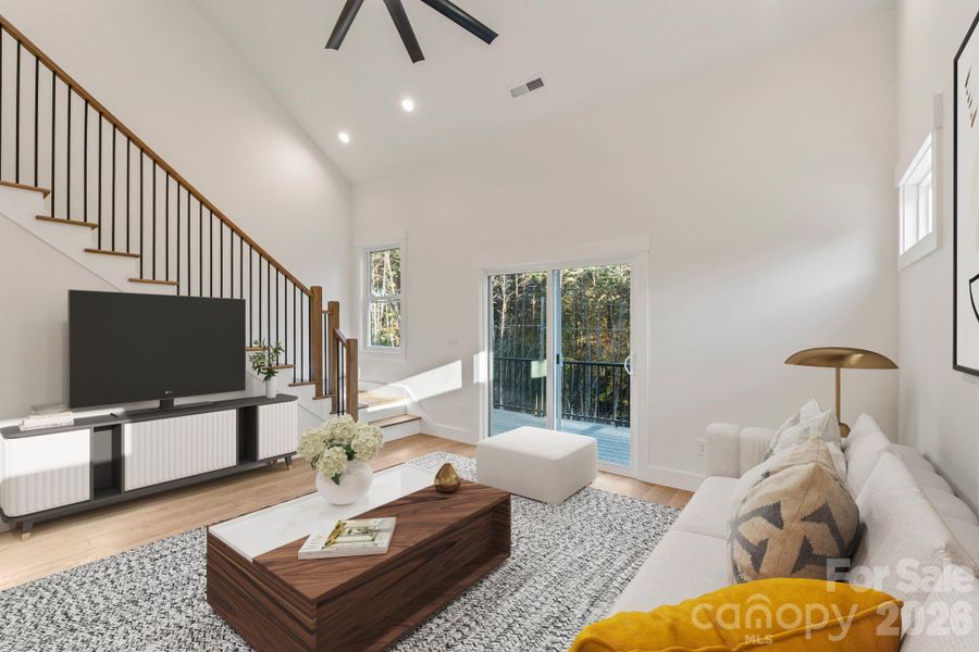 Furnished interior view inside a new home in , Hickory (Image 10).