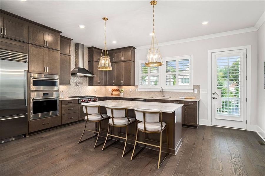 Furnished interior view inside a new home in Manning on the Square, Alpharetta (Image 34).