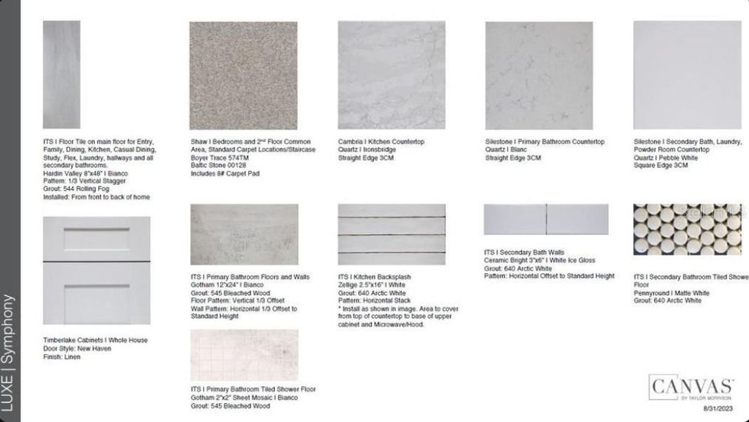 Sample of building materials used in homes in Esplanade at Wiregrass Ranch, Wesley Chapel (Image 26).