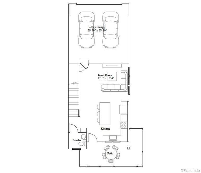 2D floor plan layout of this home in Riano Ridge, Loveland, CO (Image 3).