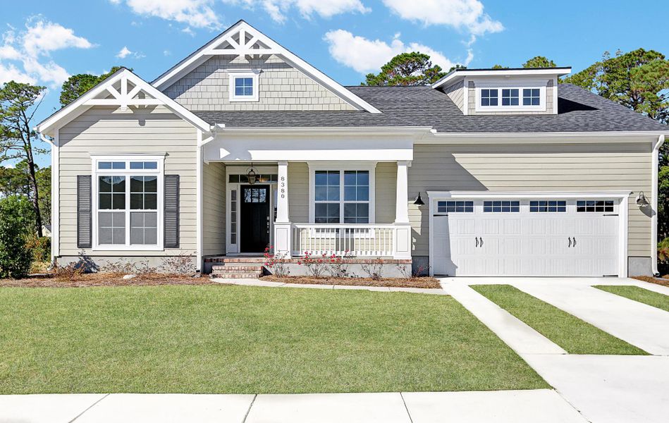 Representative exterior photo of a completed home built from the Lanai by Bill Clark Homes in Sidbury Landing, Wilmington, NC (Image 29). Representative exterior photo of a completed home built from the Lanai by Bill Clark Homes in Sidbury Landing, Wilmington, NC (Image 29).