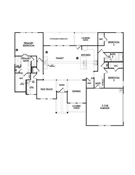 2D floor plan layout for the Cypress by Impression Homes in Carrera Ranch, Waxahachie, TX (Image 3). 2D floor plan layout for the Cypress by Impression Homes in Carrera Ranch, Waxahachie, TX (Image 3).