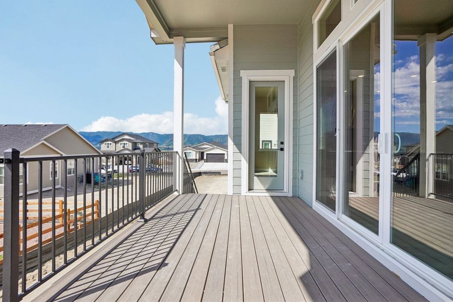 Exterior details and patio area of a home in Jackson Creek North, Monument (Image 36).