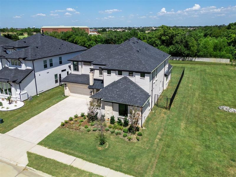 View from above of property