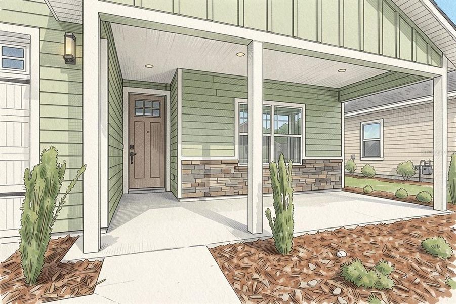 Exterior details and patio area of a home in , Newberry (Image 2). Exterior details and patio area of a home in , Newberry (Image 2).