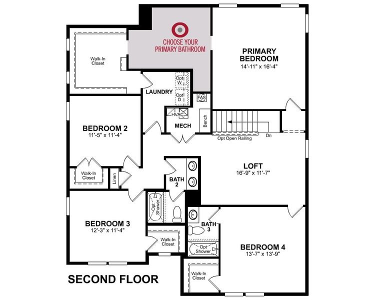 2D floor plan layout for the Canton Ii by Beazer Homes in Heirloom Landing, Auburn, GA (Image 4). 2D floor plan layout for the Canton Ii by Beazer Homes in Heirloom Landing, Auburn, GA (Image 4).
