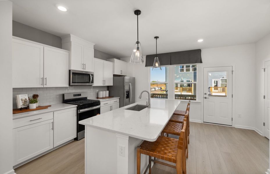 Representative furnished interior of a home built from the Crestwind by Pulte Homes in Mailman Post, Knightdale (Image 6).