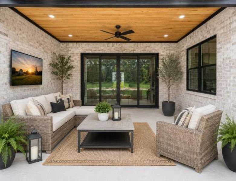 staged back patio staged back patio
