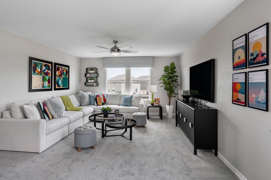 Representative furnished interior of a home built from the 2702 Modeled by KB Home in The Granary - Sterling Collection, San Antonio (Image 8).