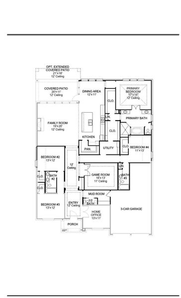 2D floor plan layout of this home in Kresston 65', Montgomery, TX (Image 2). 2D floor plan layout of this home in Kresston 65', Montgomery, TX (Image 2).