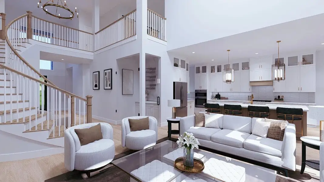 Furnished interior view inside a new home in Parmer Ranch 60, Georgetown (Image 5).