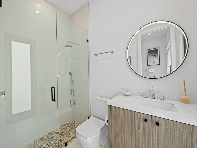 Furnished interior view inside a new home in , Lighthouse Point (Image 36).