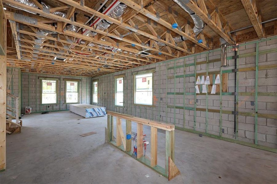 In-progress construction of a new home in Center Lake on the Park, St. Cloud, FL (Image 9).