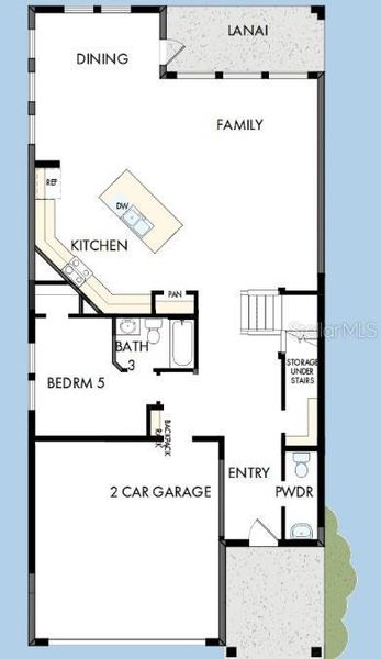 2D floor plan layout of this home in Vistera of Venice – Garden Series, Nokomis, FL (Image 3).