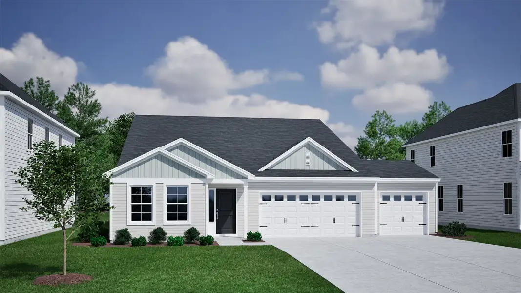 Representative exterior photo of a completed home built from the Lanier - Genesis Value Collection by Mungo Homes in Fairfield Place East and West, Chesnee, SC (Image 8). Representative exterior photo of a completed home built from the Lanier - Genesis Value Collection by Mungo Homes in Fairfield Place East and West, Chesnee, SC (Image 8).