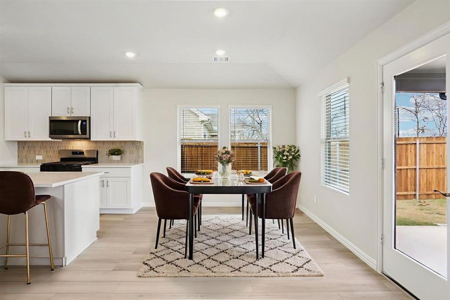 Furnished interior view inside a new home in Parks at Foster Crossing - Premier Series, Anna (Image 14). Furnished interior view inside a new home in Parks at Foster Crossing - Premier Series, Anna (Image 14).