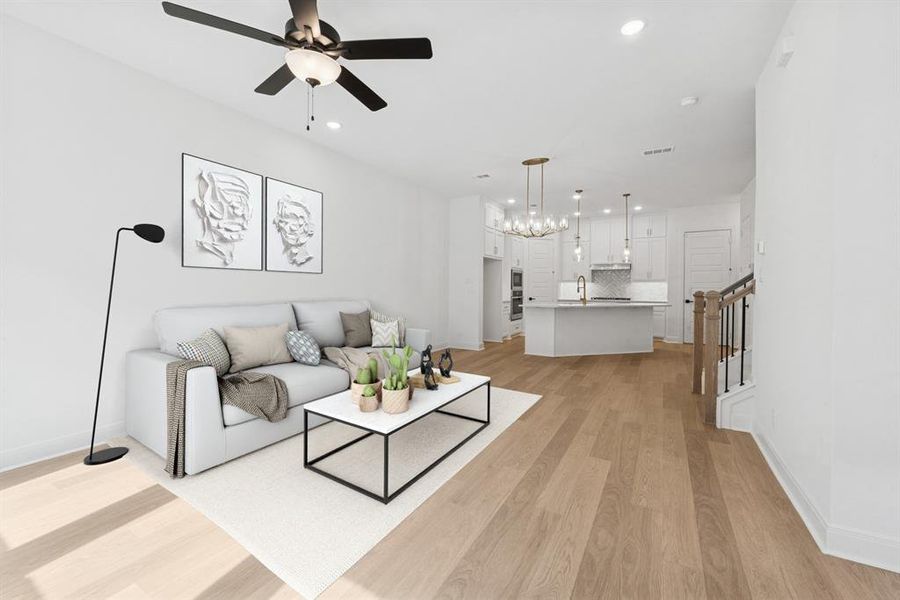 Furnished interior view inside a new home in Hillside at Las Colinas, Irving (Image 9).