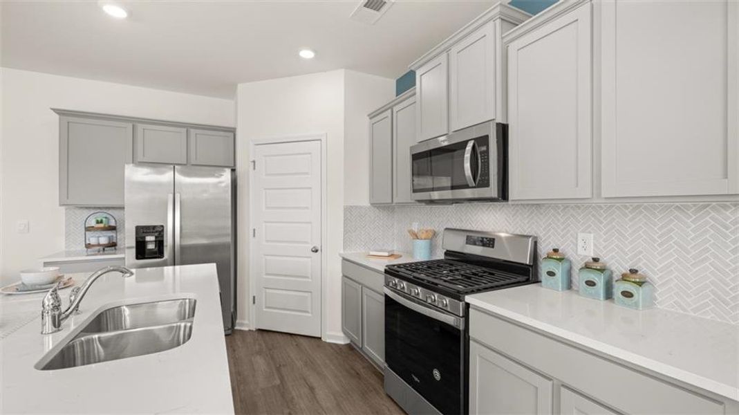 Furnished interior view inside a new home in Poplar Preserve, Newnan (Image 11). Furnished interior view inside a new home in Poplar Preserve, Newnan (Image 11).