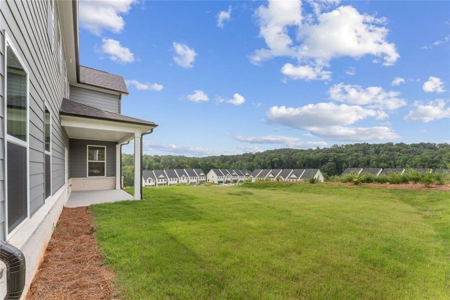 Exterior details and patio area of a home in The Estates at Gainesville Township, Gainesville (Image 22).