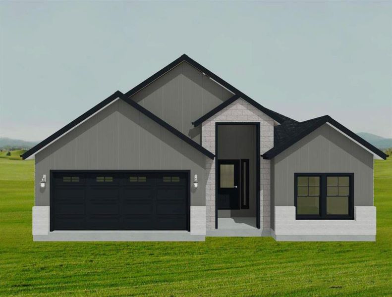 Rendering of the finished product; set for completion Dec 2024.Featuring four bedrooms and two full bathrooms, this property is appointed with contemporary finishes and includes a two-car garage as well as a double-wide driveway.