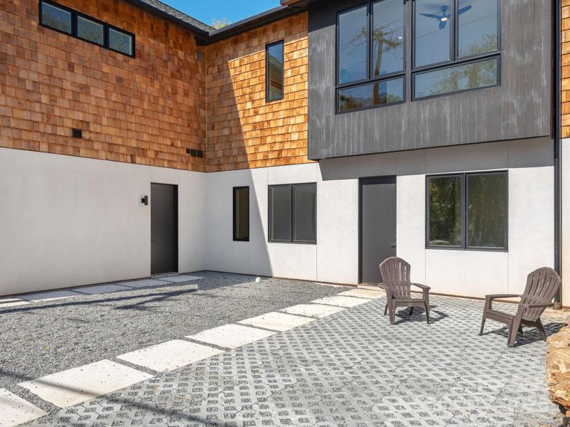 Exterior details and patio area of a home in , Asheville (Image 14). Exterior details and patio area of a home in , Asheville (Image 14).