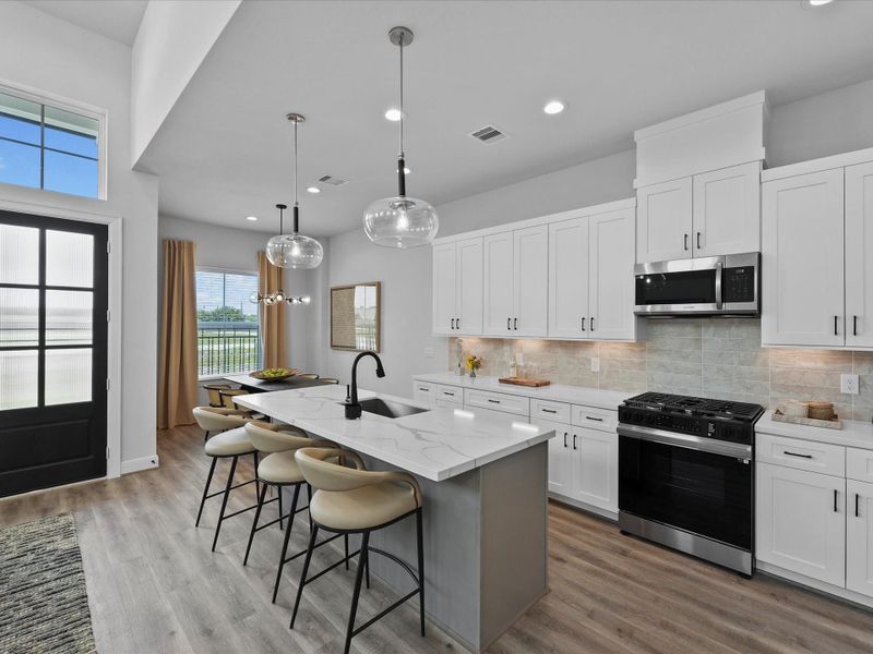 Furnished interior view inside a new home in Uptown District, Houston (Image 10).