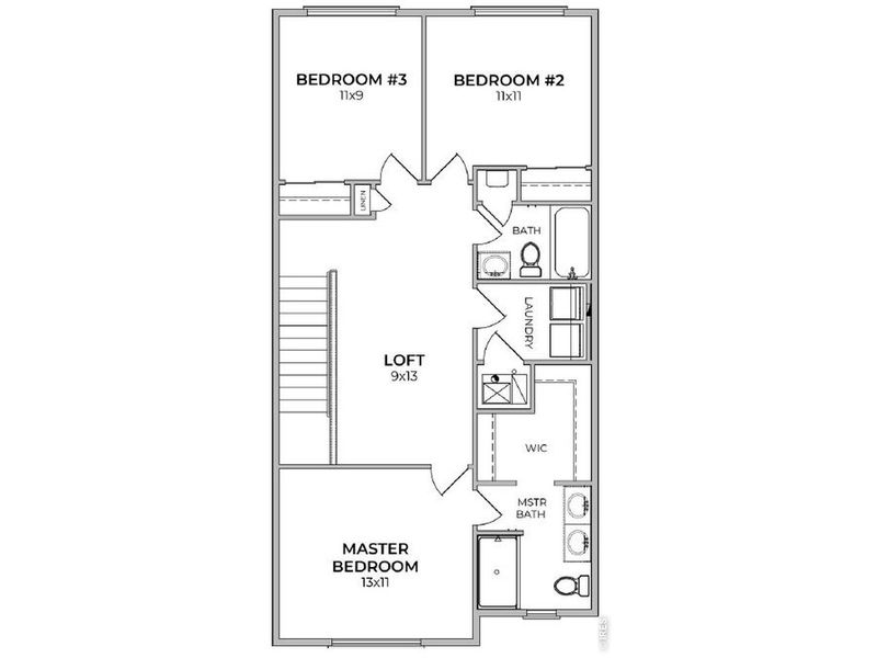 2D floor plan layout of this home in Liberty Draw, Evans, CO (Image 3). 2D floor plan layout of this home in Liberty Draw, Evans, CO (Image 3).