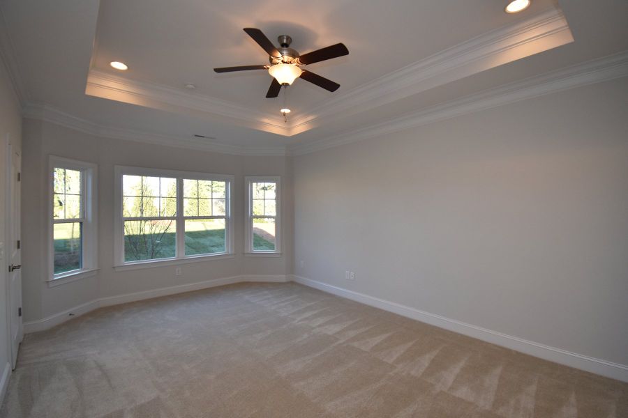 Representative unfurnished interior of a home built from the Cambridge by Keystone Homes NC in Weybridge, Burlington (Image 22).