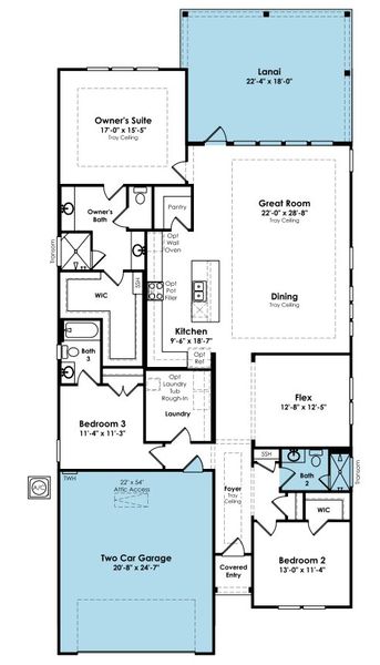 2D floor plan layout of this home in Salt Grass at Ward Creek, Panama City Beach, FL (Image 4). 2D floor plan layout of this home in Salt Grass at Ward Creek, Panama City Beach, FL (Image 4).