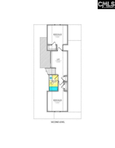 2D floor plan layout of this home in Bickley Station, Irmo, SC (Image 4).
