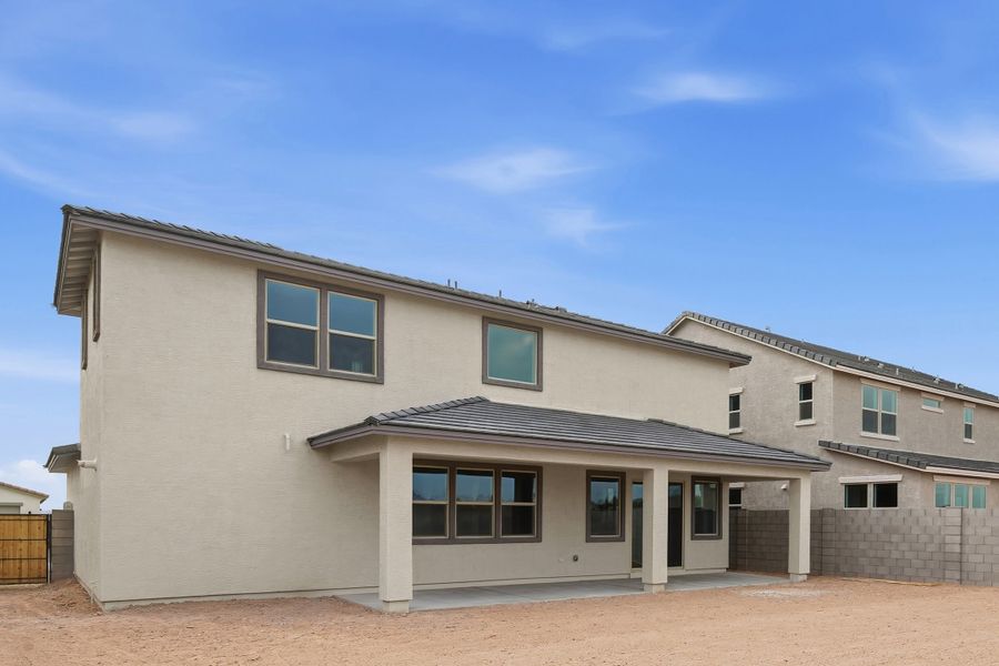 Exterior details and patio area of a home in Montana Vista - Summit: Summit, Buckeye (Image 3).