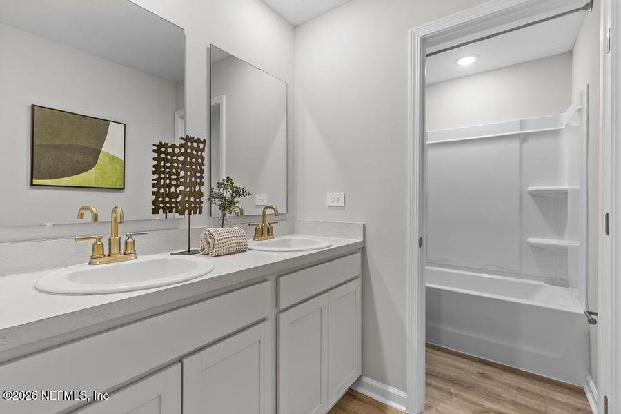 Furnished interior view inside a new home in The Landings at Pecan Park, Jacksonville (Image 15).