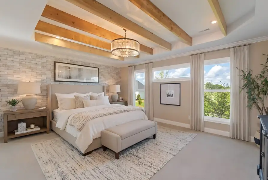 Representative furnished interior of a home built from the Paxton by Fischer Homes in Governor’s Preserve, Canton (Image 19).