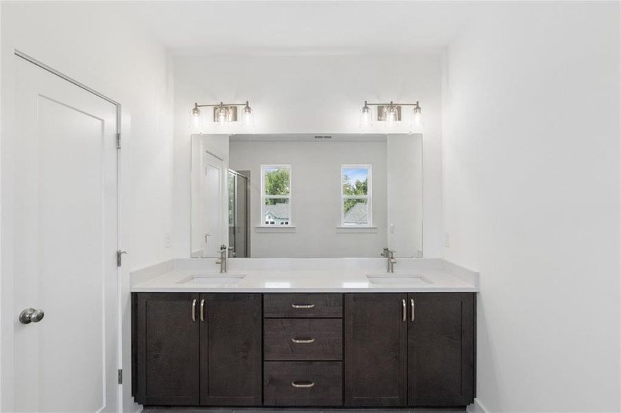 Furnished interior view inside a new home in Settingdown Farms, Cumming (Image 7).