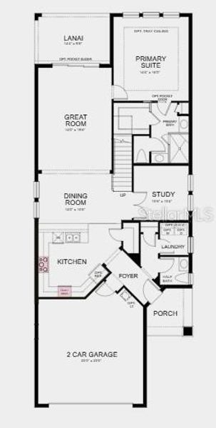 2D floor plan layout of this home in Aden North at Westview, Kissimmee, FL (Image 2). 2D floor plan layout of this home in Aden North at Westview, Kissimmee, FL (Image 2).