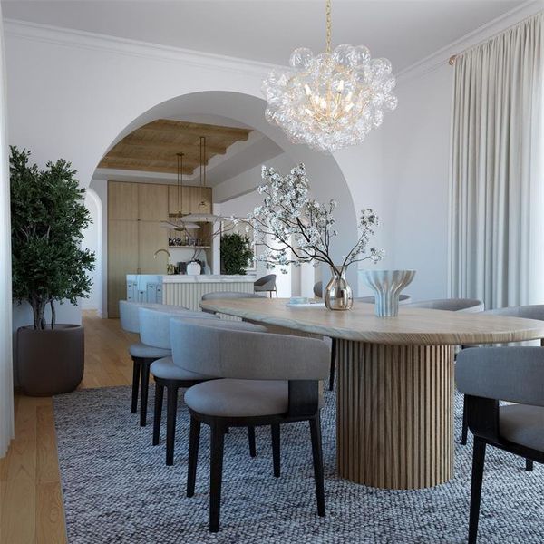 Furnished interior view inside a new home in , Dallas (Image 7).