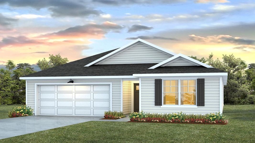 Representative exterior photo of a completed home built from the Lakeside by D.R. Horton in Fernhill Farms, Statesboro, GA (Image 1).