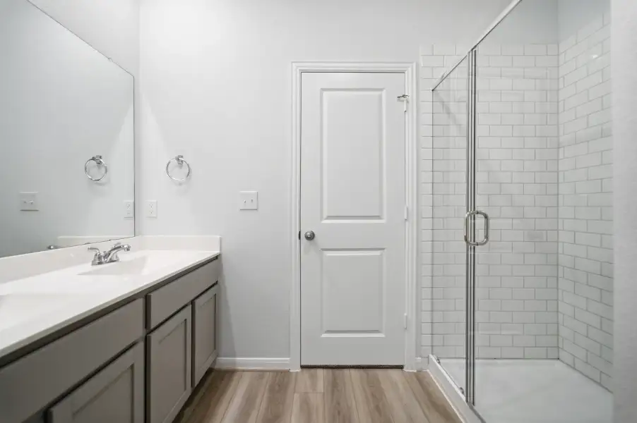 Furnished interior view inside a new home in Municipal Drive Townhomes, Leander (Image 31). Furnished interior view inside a new home in Municipal Drive Townhomes, Leander (Image 31).
