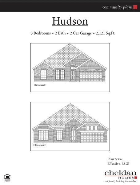 Representative exterior photo of a completed home built from the Hudson by Cheldan Homes in Stoneview, Glen Rose, TX (Image 2).