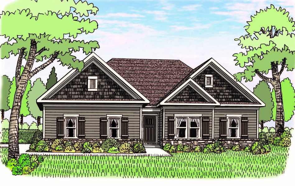 Representative exterior photo of a completed home built from the (GA)The Carson | Side Entry by Reliant Homes in Alcovy Station, Covington, GA (Image 5).