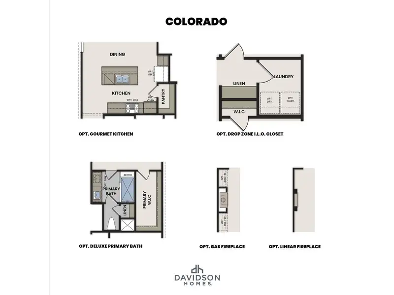 2D floor plan layout for the The Colorado F by Davidson Homes LLC in Spring Branch Crossing, Conroe, TX (Image 4). 2D floor plan layout for the The Colorado F by Davidson Homes LLC in Spring Branch Crossing, Conroe, TX (Image 4).