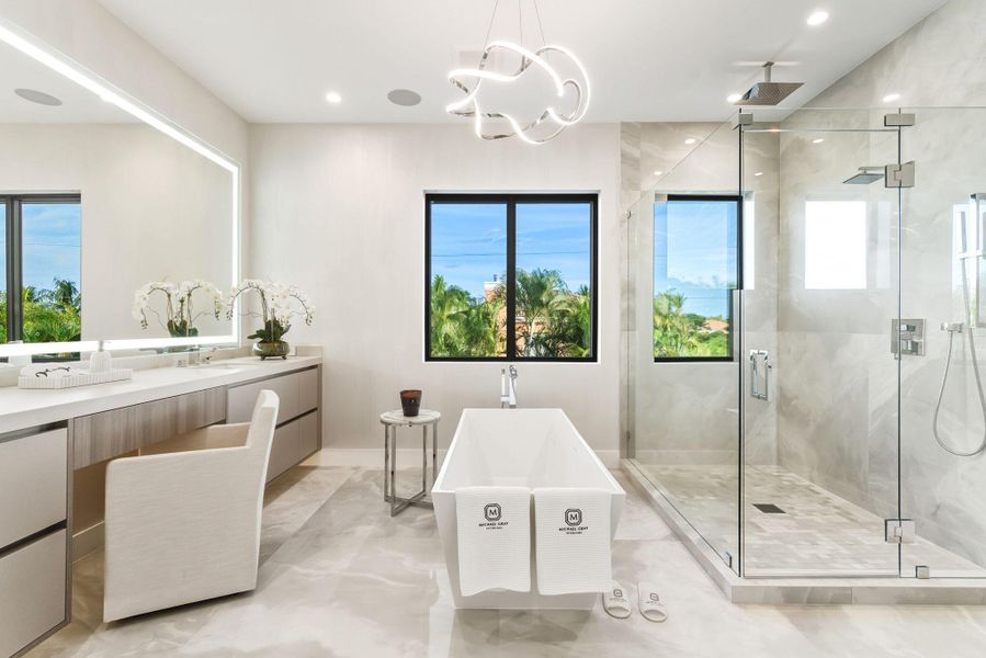 Furnished interior view inside a new home in , Boca Raton (Image 8).