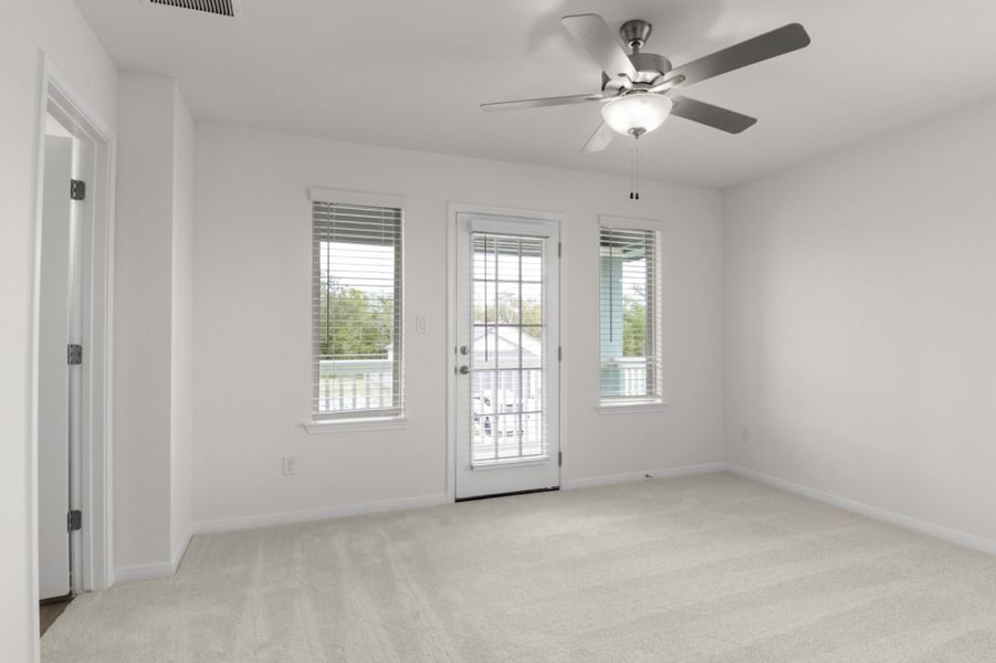 Representative unfurnished interior of a home built from the Pecan by Pacesetter Homes in Trace, San Marcos (Image 20). Representative unfurnished interior of a home built from the Pecan by Pacesetter Homes in Trace, San Marcos (Image 20).