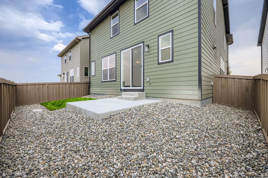 Front exterior of a new home in Sterling Ranch 40s, Colorado Springs, CO, highlighting curb appeal (Image 22).